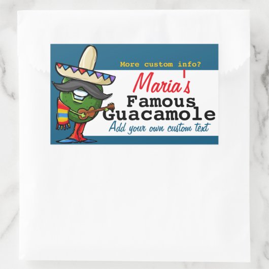 Guacamole Mexicaans Eten Gift Jar Label (Tas)