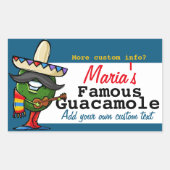 Guacamole Mexicaans  Eten Gift Jar Label (Voorkant)