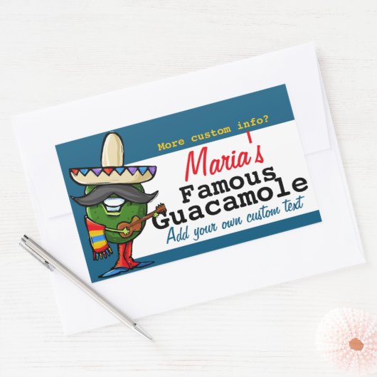 Guacamole Mexicaans  Eten Gift Jar Label (Envelop)