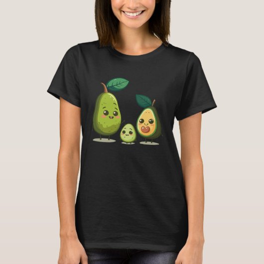 Guacamole Mom Avocado  Vegetarian Vegan Mothers Da T-shirt (Voorkant)