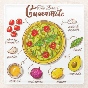Guacamole Recipe Glass Onderzetter