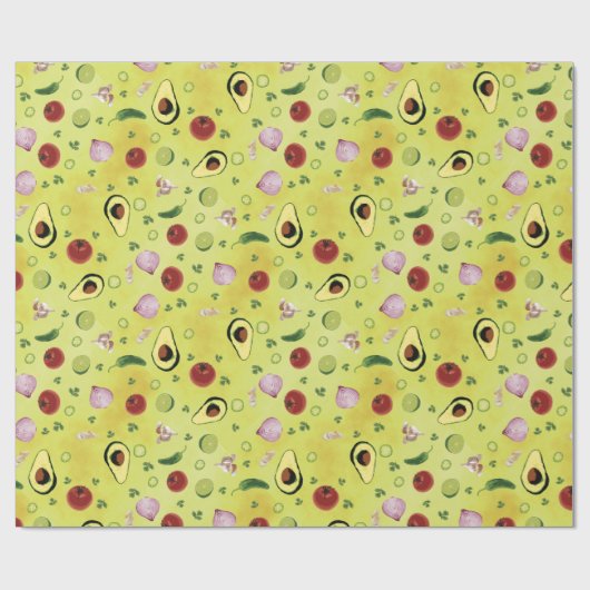 Guacamole Recipe Pattern Gift wrapping Cadeaupapier (Vlak)