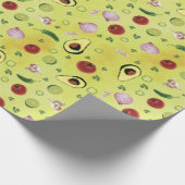 Guacamole Recipe Pattern Gift wrapping Cadeaupapier (Hoek)