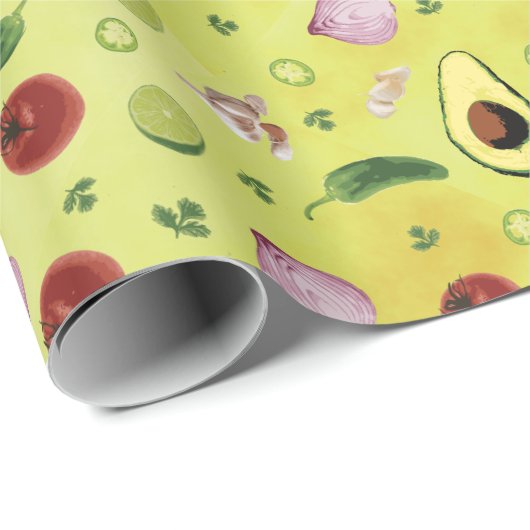 Guacamole Recipe Pattern Gift wrapping Cadeaupapier (Rol Hoek)