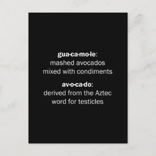 Guacamole Testicles Briefkaart