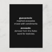 Guacamole Testicles Briefkaart (Voorkant)