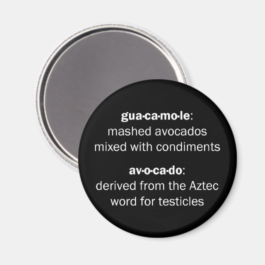 Guacamole Testicles Magneet (Voorkant / Achterkant)