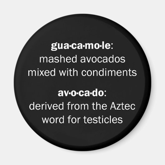 Guacamole Testicles Magneet (Voorkant)