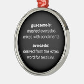 Guacamole Testicles Metalen Ornament (Links)