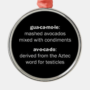 Guacamole Testicles Metalen Ornament