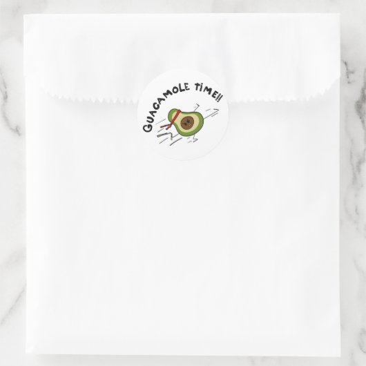 Guacamole-tijd Ronde Sticker (Tas)