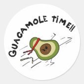 Guacamole-tijd Ronde Sticker (Voorkant)