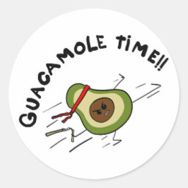 Guacamole-tijd Ronde Sticker