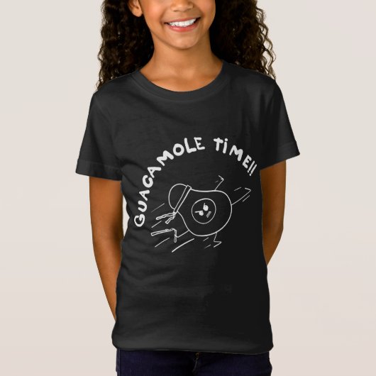 Guacamole tijd witte lijn t-shirt (Voorkant)