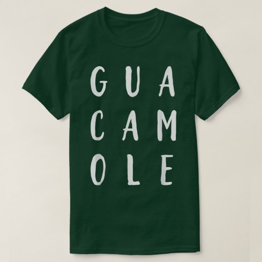 Guacamole Typographic Guac is LifeAvocado Lover T-shirt (Design voorkant)