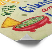 Guacamole, vers met Cilantro en Limoen Poster (Hoek)