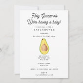 Guacamole, we hebben een Baby shower Kaart (Voorkant)