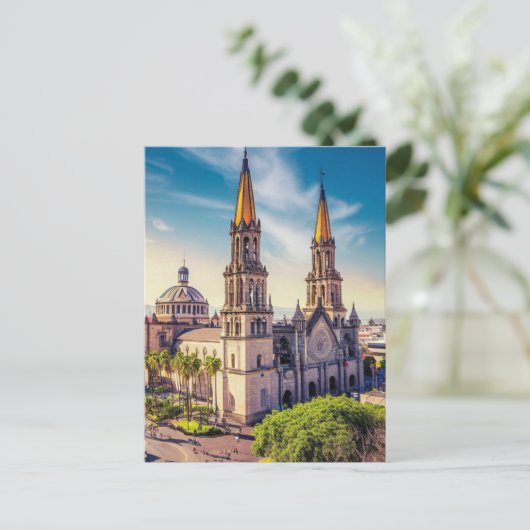 Guadalajara, Jalisco, Mexicaanse kathedraal Briefkaart (Staand voorkant)