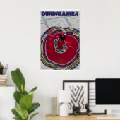 Guadalajara-kunst Mexico Reisposter Mexicaanse Pri Poster (Thuiskantoor)
