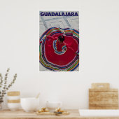 Guadalajara-kunst Mexico Reisposter Mexicaanse Pri Poster (Keuken)