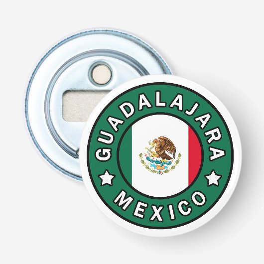 Guadalajara Mexico Button Flesopener (Voorkant)