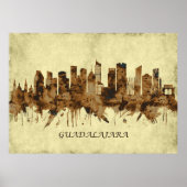 Guadalajara Mexico Cityscape Poster (Voorkant)