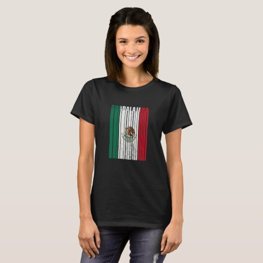 Guadalajara México con Águila Mexicana T-shirt (Voorkant volledig)