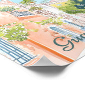 Guadalajara Mexico Gouache Illustratie Reizen Poster (Hoek)