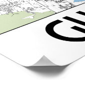 Guadalajara, Mexico kaart Poster (Hoek)