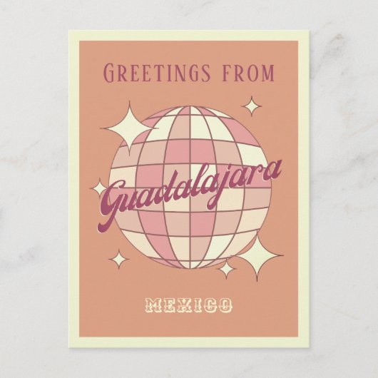Guadalajara Mexico Retro  Partij Briefkaart (Voorkant)