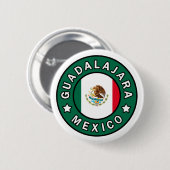 Guadalajara Mexico Ronde Button 5,7 Cm (Voorkant /achterkant)