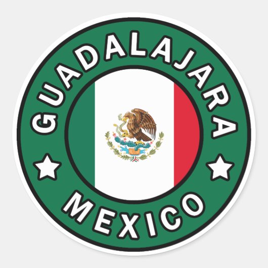 Guadalajara Mexico Ronde Sticker (Voorkant)