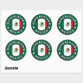 Guadalajara Mexico Ronde Sticker (Vel)