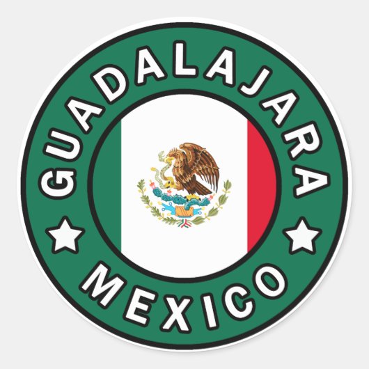 Guadalajara Mexico Ronde Sticker (Voorkant)