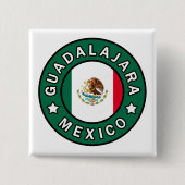 Guadalajara Mexico Vierkante Button 5,1 Cm (Voorkant)