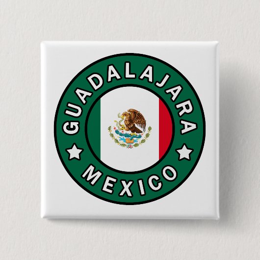 Guadalajara Mexico Vierkante Button 5,1 Cm (Voorkant)