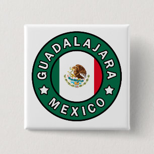 Guadalajara Mexico Vierkante Button 5,1 Cm