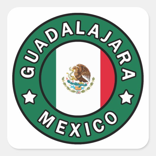 Guadalajara Mexico Vierkante Sticker (Voorkant)