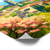 Guadalajara Mexico vintage reisillustratie Poster (Hoek)