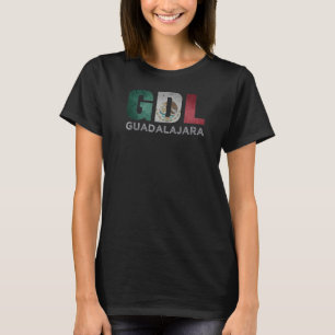 Guadalajara Mexico-vlag Mexicaanse code van de luc T-shirt
