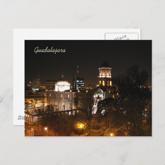 Guadalajara Night Scene Briefkaart (Voorkant / Achterkant)