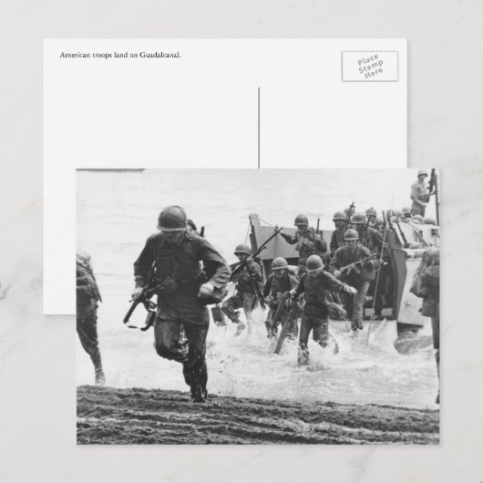 Guadalcanal Landing Briefkaart (Voorkant / Achterkant)