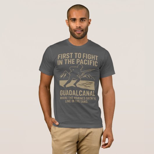 Guadalcanal Marines Tribute - Stille moed van 1942 T-shirt (Voorkant volledig)