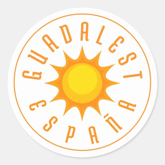 GUADALEST ESPAÑA Sun Ronde Sticker (Voorkant)