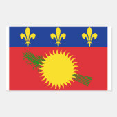 Guadaloupe Flag Sticker (Voorkant)