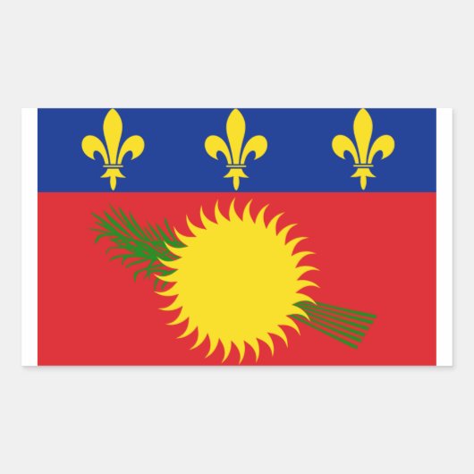 Guadaloupe Flag Sticker (Voorkant)