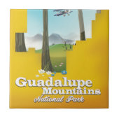 Guadalupe bergt nationaal park, Texas-kaart. Tegeltje (Voorkant)