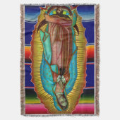 Guadalupe Blanket - Virgen de Guadalupe Colcha Deken (Voorkant Verticaal)