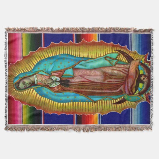 Guadalupe Blanket - Virgen de Guadalupe Colcha Deken (Voorkant)