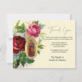 Guadalupe Bloemenbegrafenis Condoleance Sympathie Bedankkaart (Voorkant)